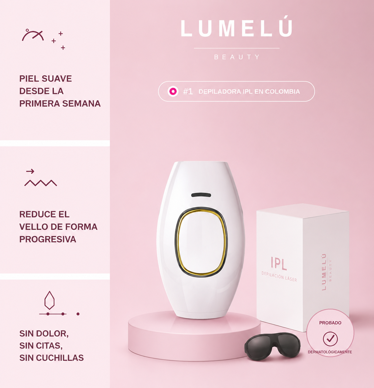 Depiladora IPL Laser eléctrica